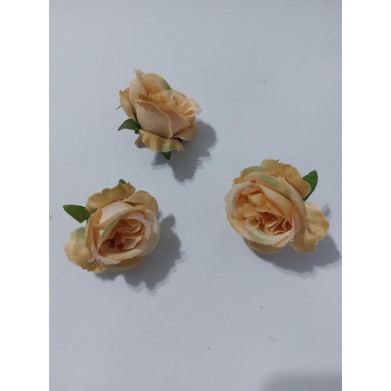 Головка розы 4,5 см цв. бежевый, цена за 1 шт